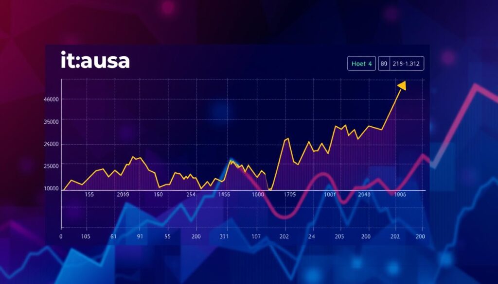 Gráfico de desempenho das ações da Itausa