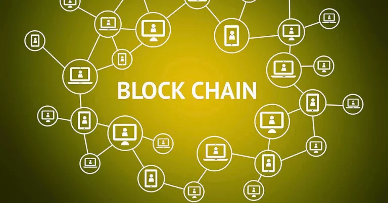 Ilustração de blocos digitais interligados representando o blockchain no Brasil, base do Drex e do futuro financeiro.