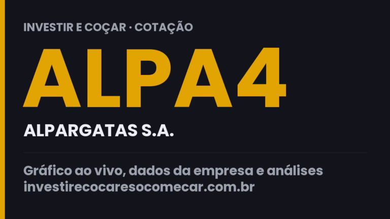 Capa da cotação de ALPA4 (ALPARGATAS S.A.)