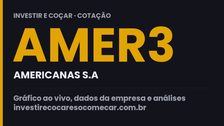 Capa da cotação de AMER3 (AMERICANAS S.A)
