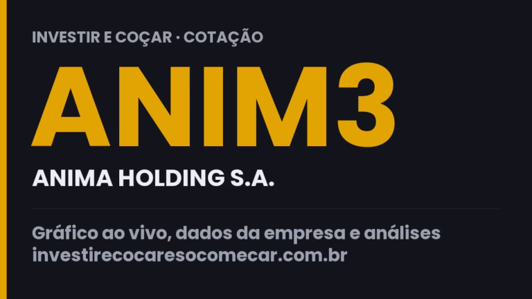 Capa da cotação de ANIM3 (ANIMA HOLDING S.A.)