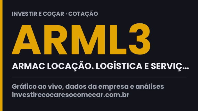 Capa da cotação de ARML3 (ARMAC LOCAÇÃO. LOGÍSTICA E SERVIÇ…)
