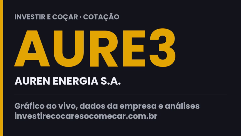 Capa da cotação de AURE3 (AUREN ENERGIA S.A.)