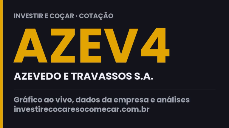 Capa da cotação de AZEV4 (AZEVEDO E TRAVASSOS S.A.)