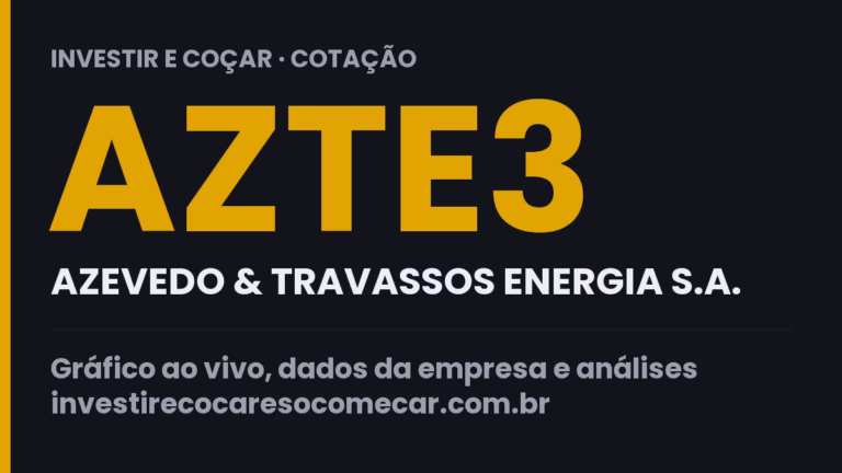 Capa da cotação de AZTE3 (AZEVEDO & TRAVASSOS ENERGIA S.A.)