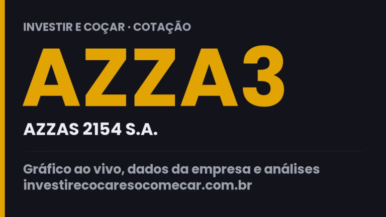 Capa da cotação de AZZA3 (AZZAS 2154 S.A.)