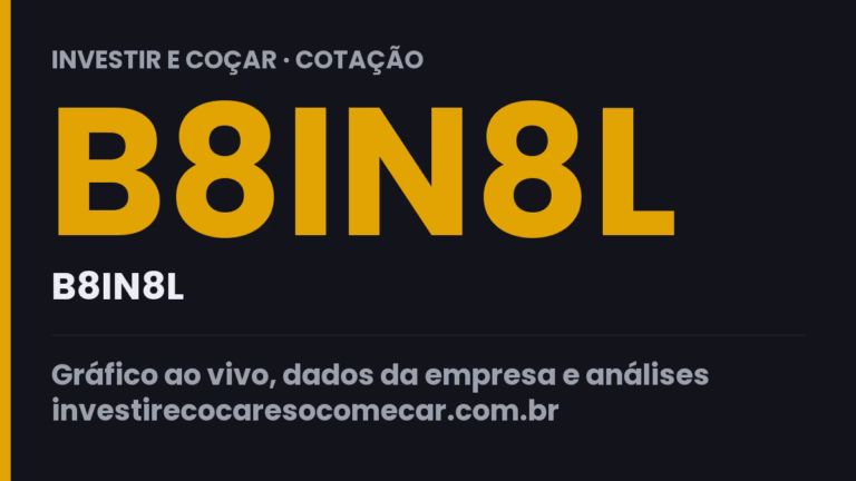 Capa da cotação de B8IN8L (B8IN8L)