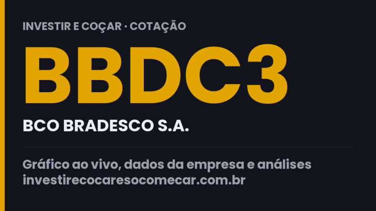 Capa da cotação de BBDC3 (BCO BRADESCO S.A.)