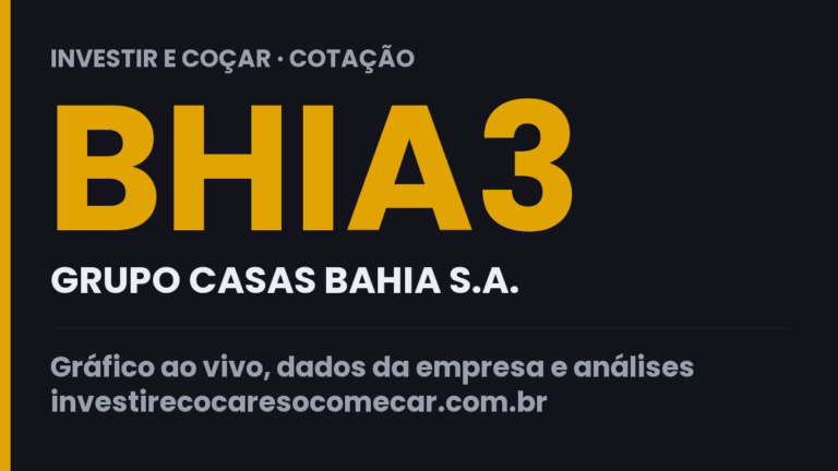 Capa da cotação de BHIA3 (GRUPO CASAS BAHIA S.A.)