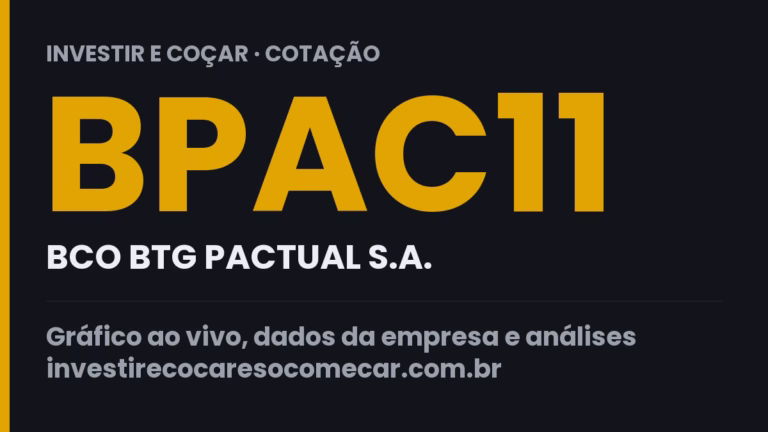Capa da cotação de BPAC11 (BCO BTG PACTUAL S.A.)