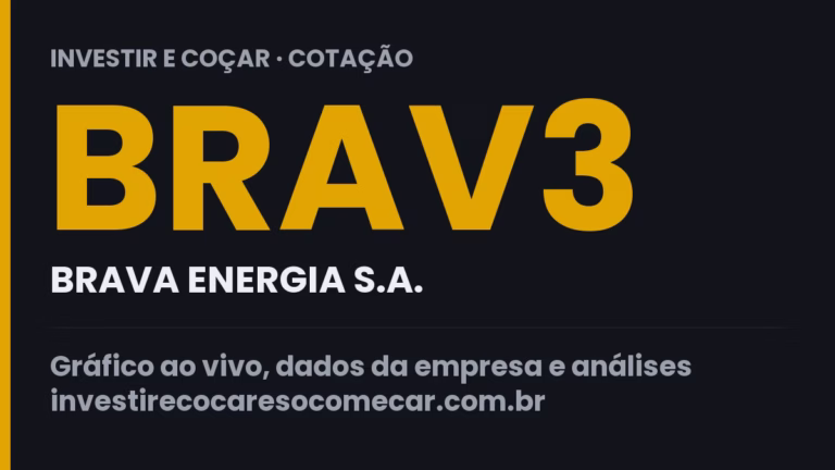 Capa da cotação de BRAV3 (BRAVA ENERGIA S.A.)