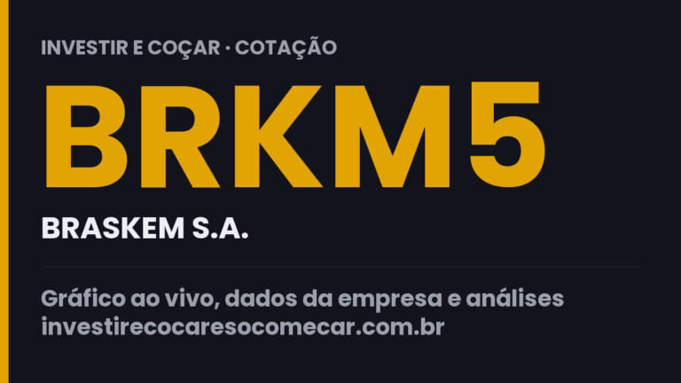 Capa da cotação de BRKM5 (BRASKEM S.A.)