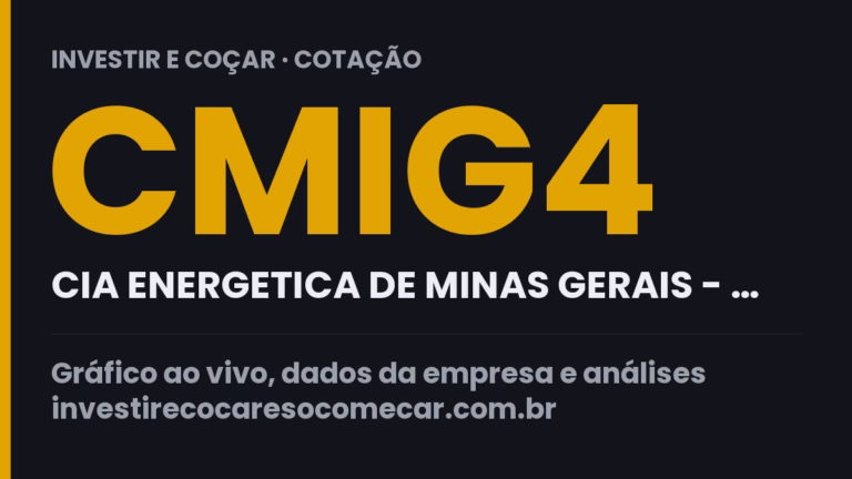 Capa da cotação de CMIG4 (CIA ENERGETICA DE MINAS GERAIS - …)