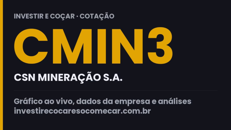 Capa da cotação de CMIN3 (CSN MINERAÇÃO S.A.)