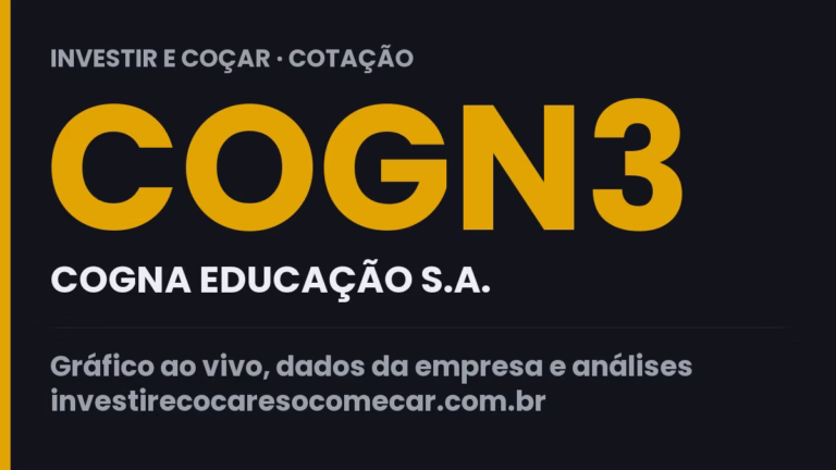 Capa da cotação de COGN3 (COGNA EDUCAÇÃO S.A.)
