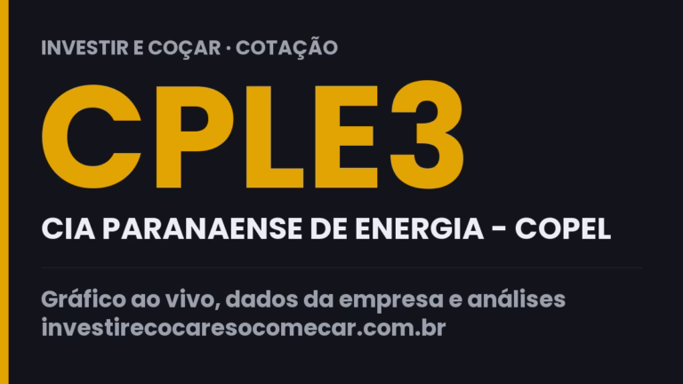 Capa da cotação de CPLE3 (CIA PARANAENSE DE ENERGIA - COPEL)