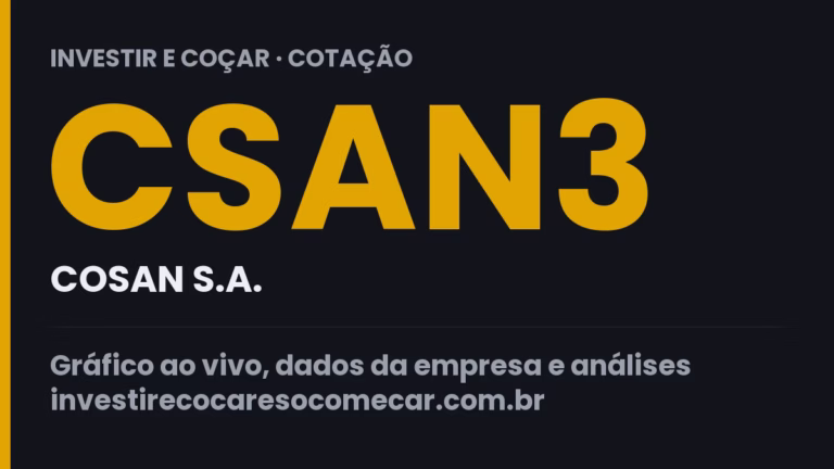 Capa da cotação de CSAN3 (COSAN S.A.)