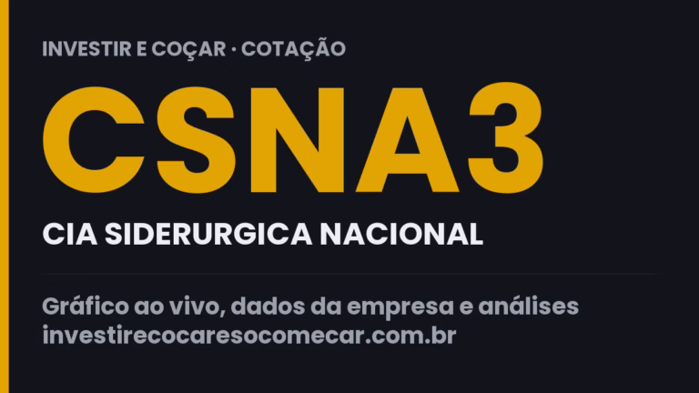 Capa da cotação de CSNA3 (CIA SIDERURGICA NACIONAL)