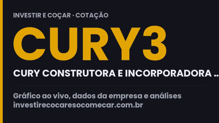 Capa da cotação de CURY3 (CURY CONSTRUTORA E INCORPORADORA …)