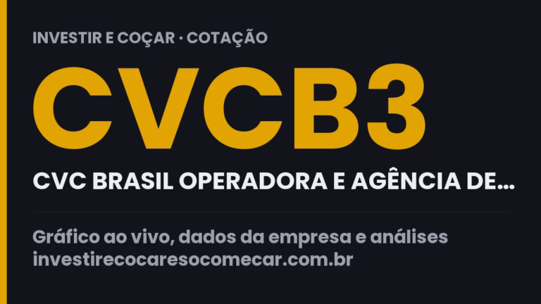Capa da cotação de CVCB3 (CVC BRASIL OPERADORA E AGÊNCIA DE…)