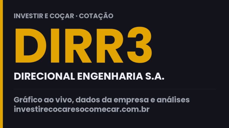 Capa da cotação de DIRR3 (DIRECIONAL ENGENHARIA S.A.)