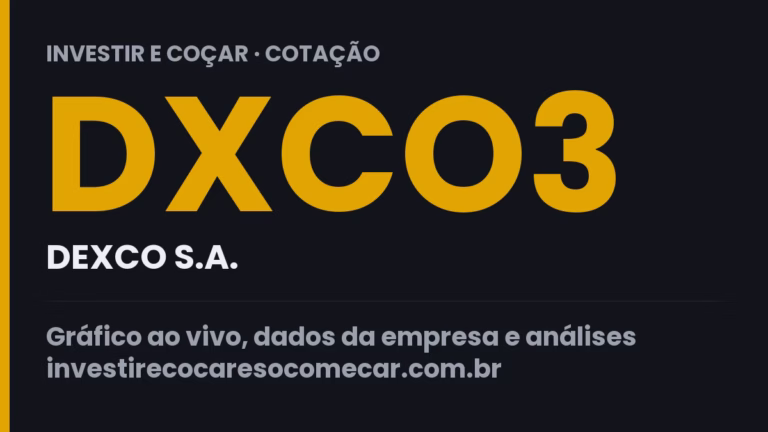 Capa da cotação de DXCO3 (DEXCO S.A.)