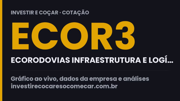 Capa da cotação de ECOR3 (ECORODOVIAS INFRAESTRUTURA E LOGÍ…)