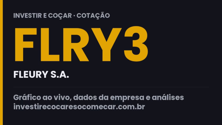 Capa da cotação de FLRY3 (FLEURY S.A.)