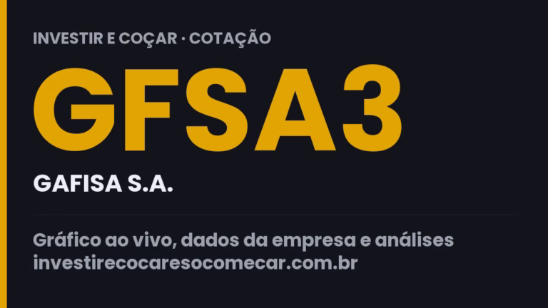 Capa da cotação de GFSA3 (GAFISA S.A.)