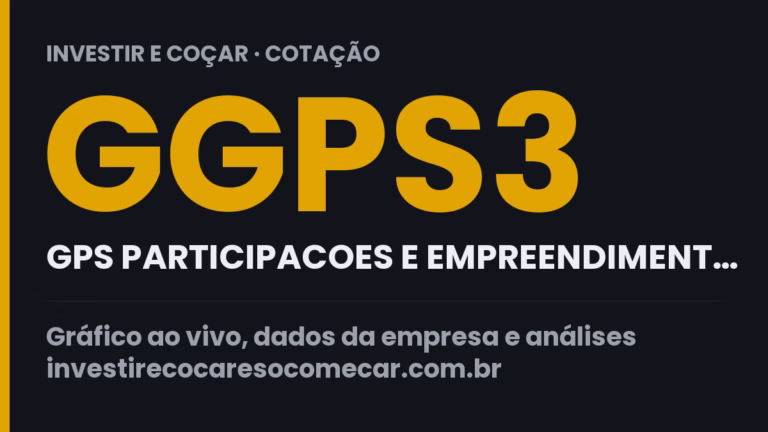 Capa da cotação de GGPS3 (GPS PARTICIPACOES E EMPREENDIMENT…)