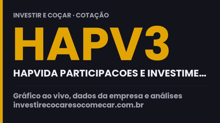 Capa da cotação de HAPV3 (HAPVIDA PARTICIPACOES E INVESTIME…)