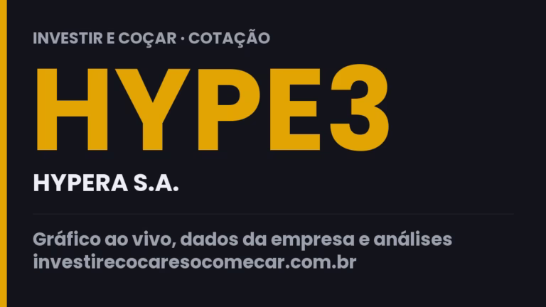 Capa da cotação de HYPE3 (HYPERA S.A.)