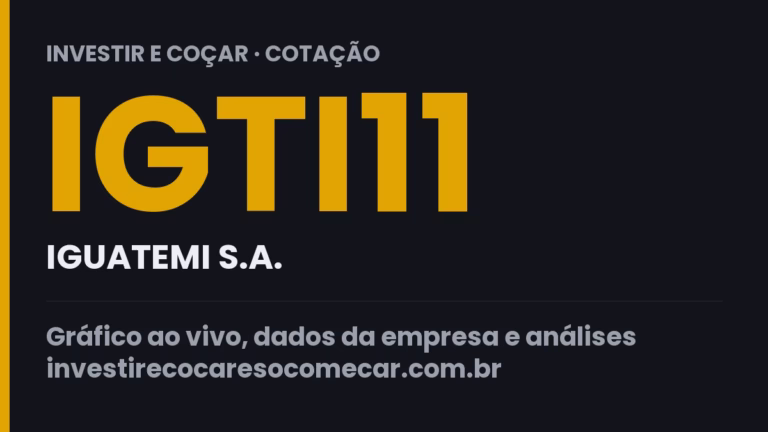 Capa da cotação de IGTI11 (IGUATEMI S.A.)