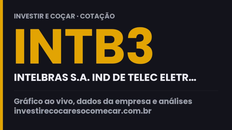 Capa da cotação de INTB3 (INTELBRAS S.A. IND DE TELEC ELETR…)