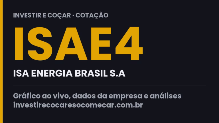 Capa da cotação de ISAE4 (ISA ENERGIA BRASIL S.A)