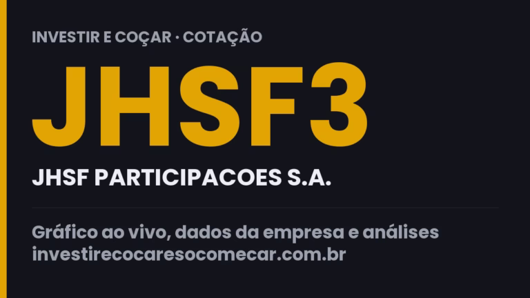 Capa da cotação de JHSF3 (JHSF PARTICIPACOES S.A.)