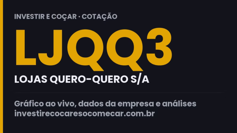 Capa da cotação de LJQQ3 (LOJAS QUERO-QUERO S/A)