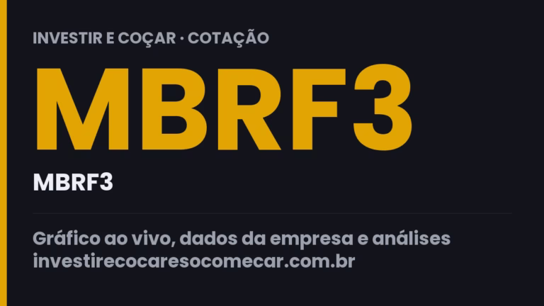 Capa da cotação de MBRF3 (MBRF3)