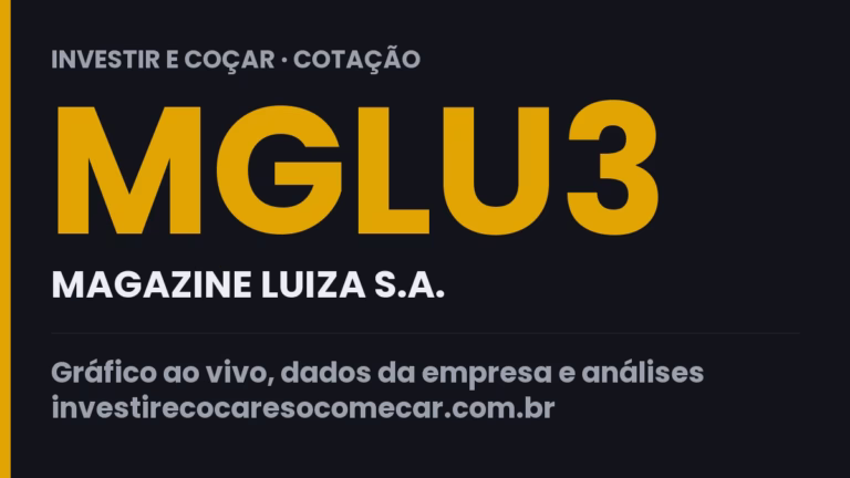 Capa da cotação de MGLU3 (MAGAZINE LUIZA S.A.)