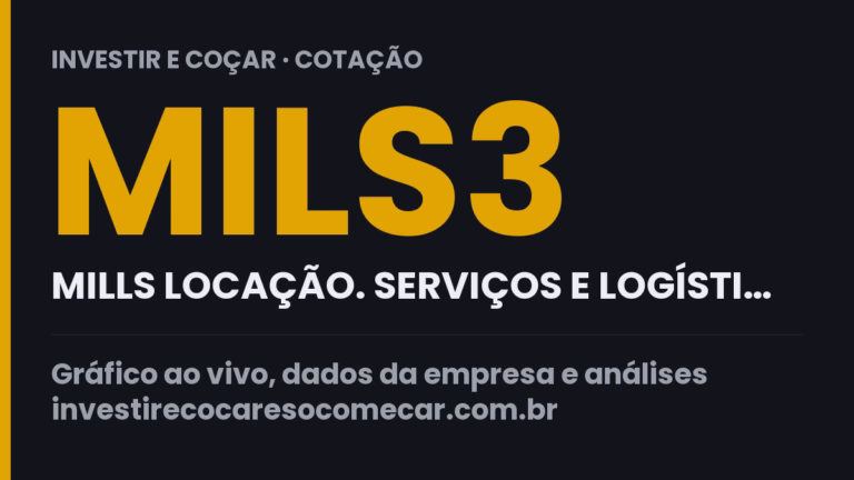 Capa da cotação de MILS3 (MILLS LOCAÇÃO. SERVIÇOS E LOGÍSTI…)
