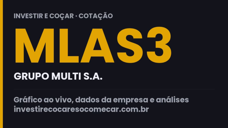 Capa da cotação de MLAS3 (GRUPO MULTI S.A.)