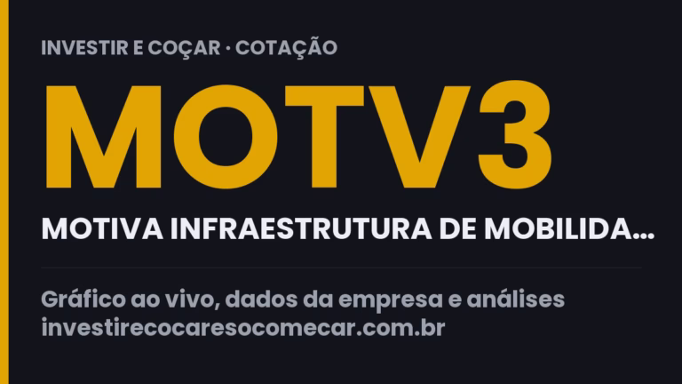 Capa da cotação de MOTV3 (MOTIVA INFRAESTRUTURA DE MOBILIDA…)