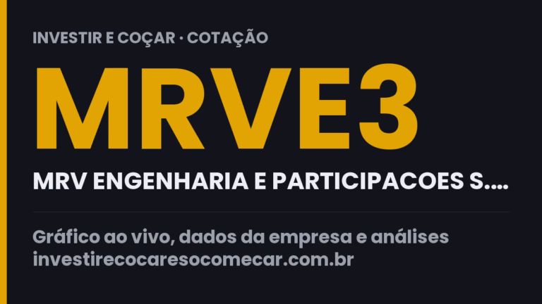 Capa da cotação de MRVE3 (MRV ENGENHARIA E PARTICIPACOES S.…)