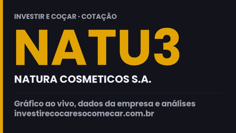 Capa da cotação de NATU3 (NATURA COSMETICOS S.A.)