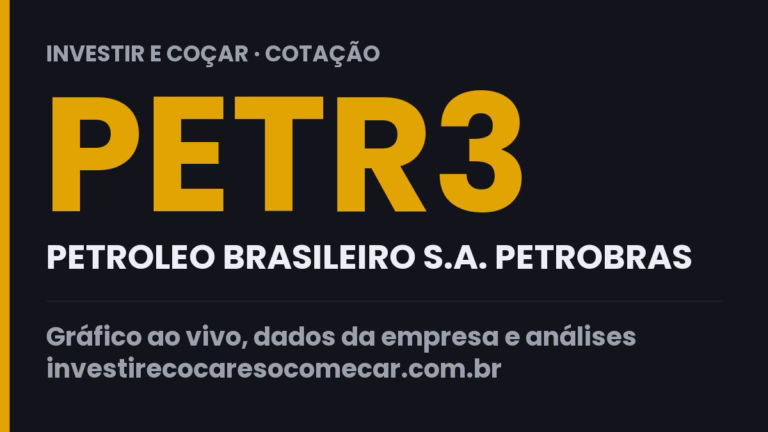 Capa da cotação de PETR3 (PETROLEO BRASILEIRO S.A. PETROBRAS)