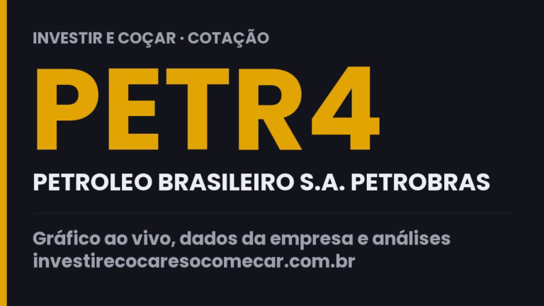 Capa da cotação de PETR4 (PETROLEO BRASILEIRO S.A. PETROBRAS)