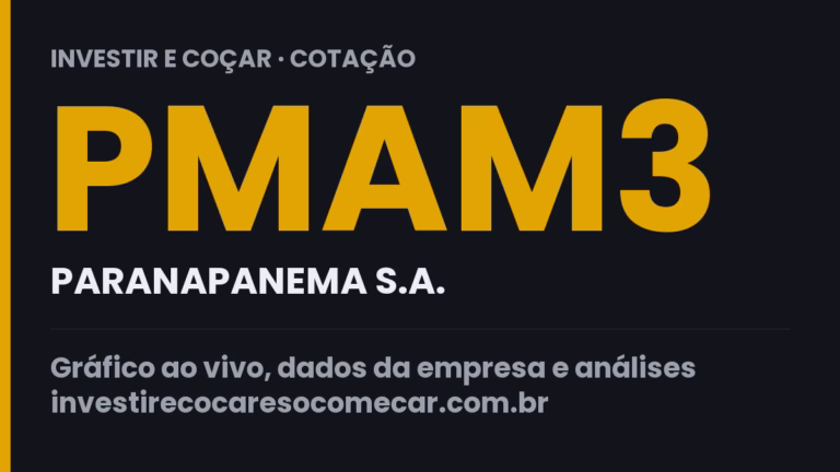 Capa da cotação de PMAM3 (PARANAPANEMA S.A.)