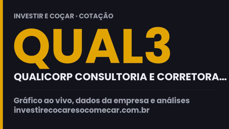 Capa da cotação de QUAL3 (QUALICORP CONSULTORIA E CORRETORA…)