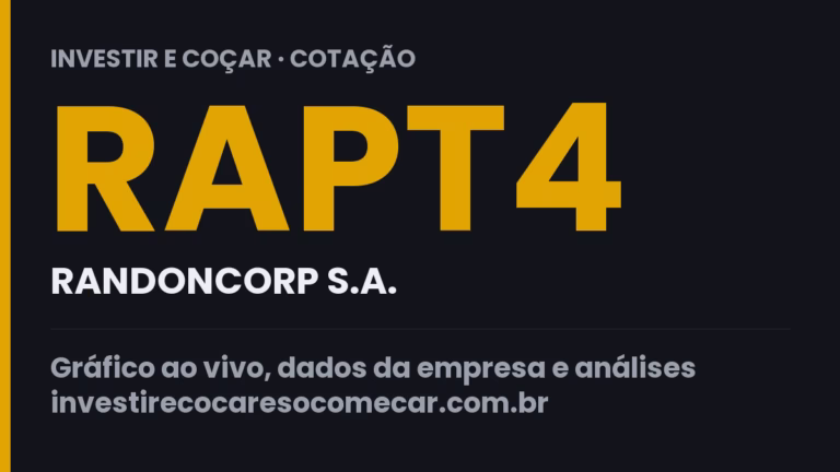 Capa da cotação de RAPT4 (RANDONCORP S.A.)