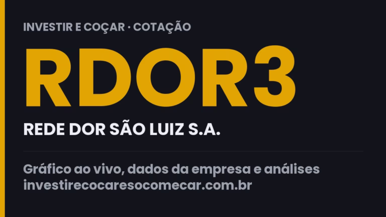 Capa da cotação de RDOR3 (REDE DOR SÃO LUIZ S.A.)